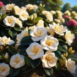 jardim com gardênias