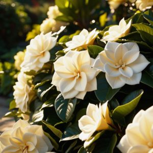 jardim com gardênias