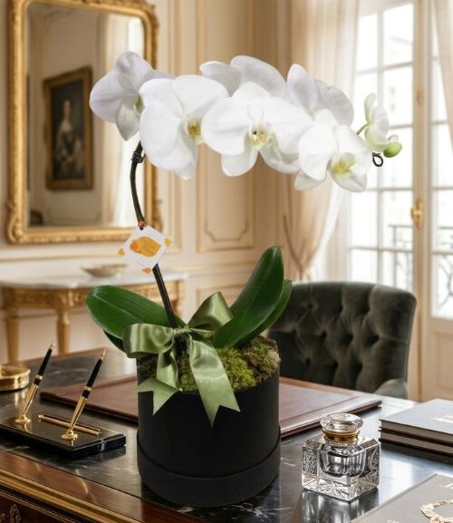 Orquídea Branca em Flower Box: Sofisticação em Barueri e Alphaville